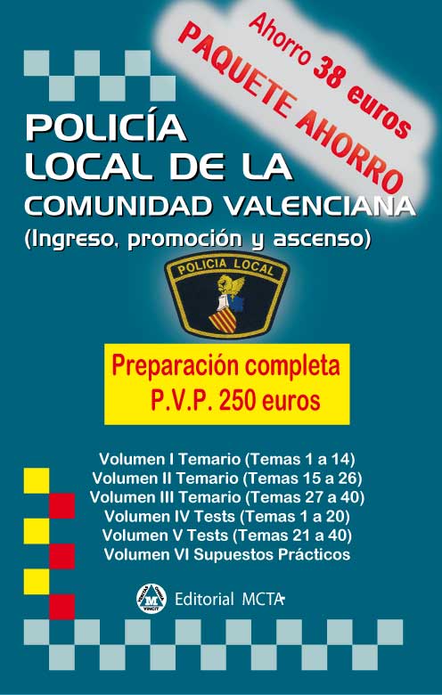 Policía Local de la Comunidad Valenciana (Paquete ahorro). 84-8219-374-0